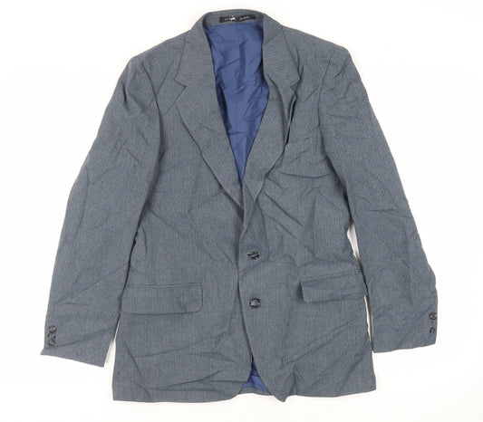 Harbarry of England Mens Blue Polyester Jacket Suit Jacket Size 38 Regular