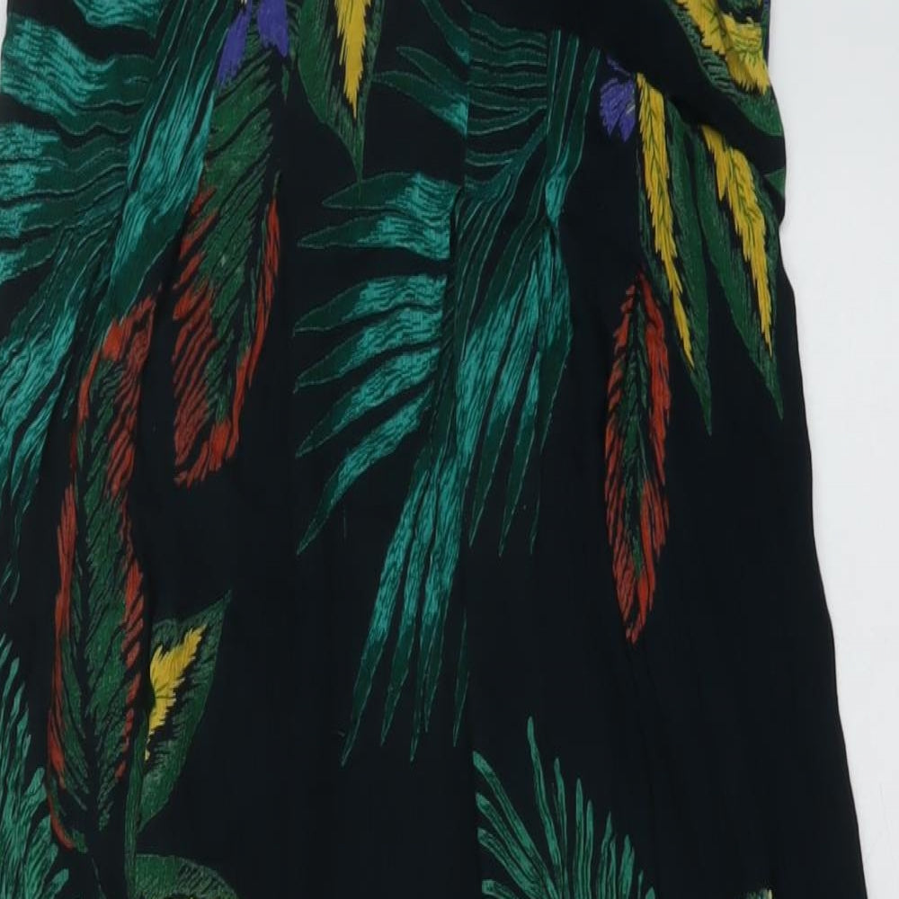 Patrons of Peace Womens Multicoloured Floral Viscose A-Line Size M V-Neck Pullover