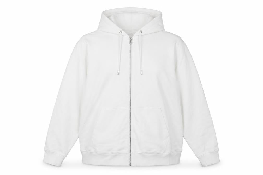 Marks and Spencer Womens White Cotton Pullover Hoodie Size L Pullover