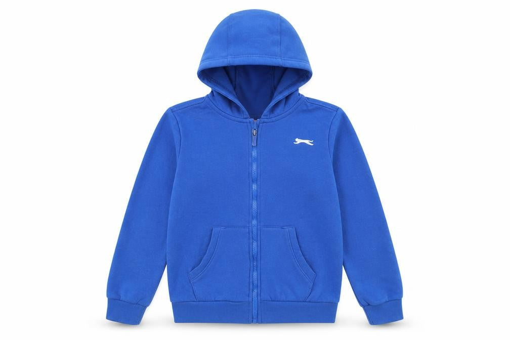 Slazenger Boys Blue Cotton Full Zip Hoodie Size 9-10 Years Zip