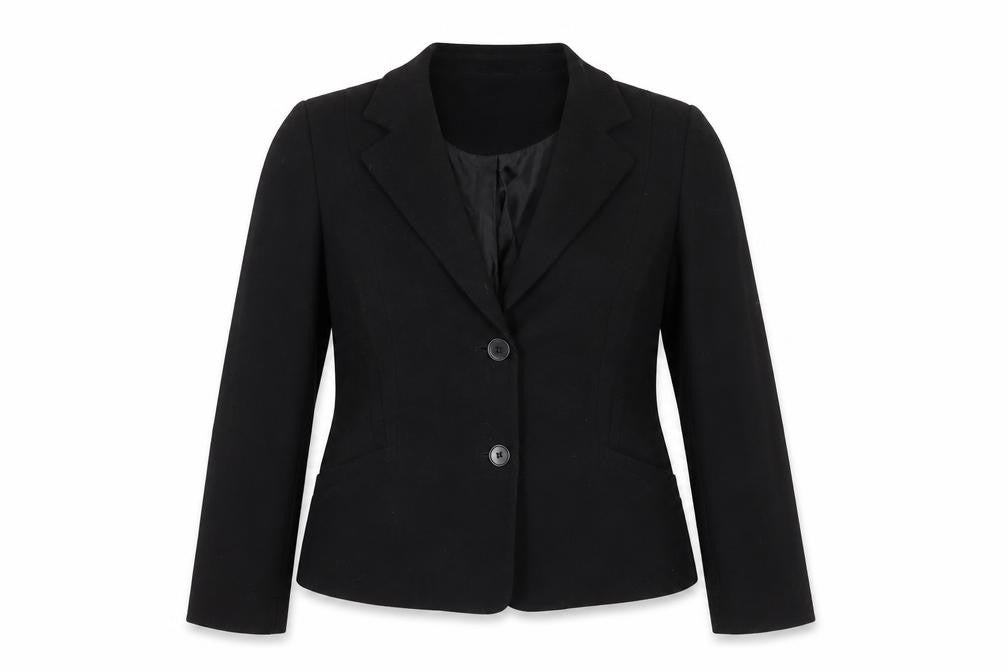 Precis Womens Black Polyester Jacket Suit Jacket Size 12 - Pleat Detail