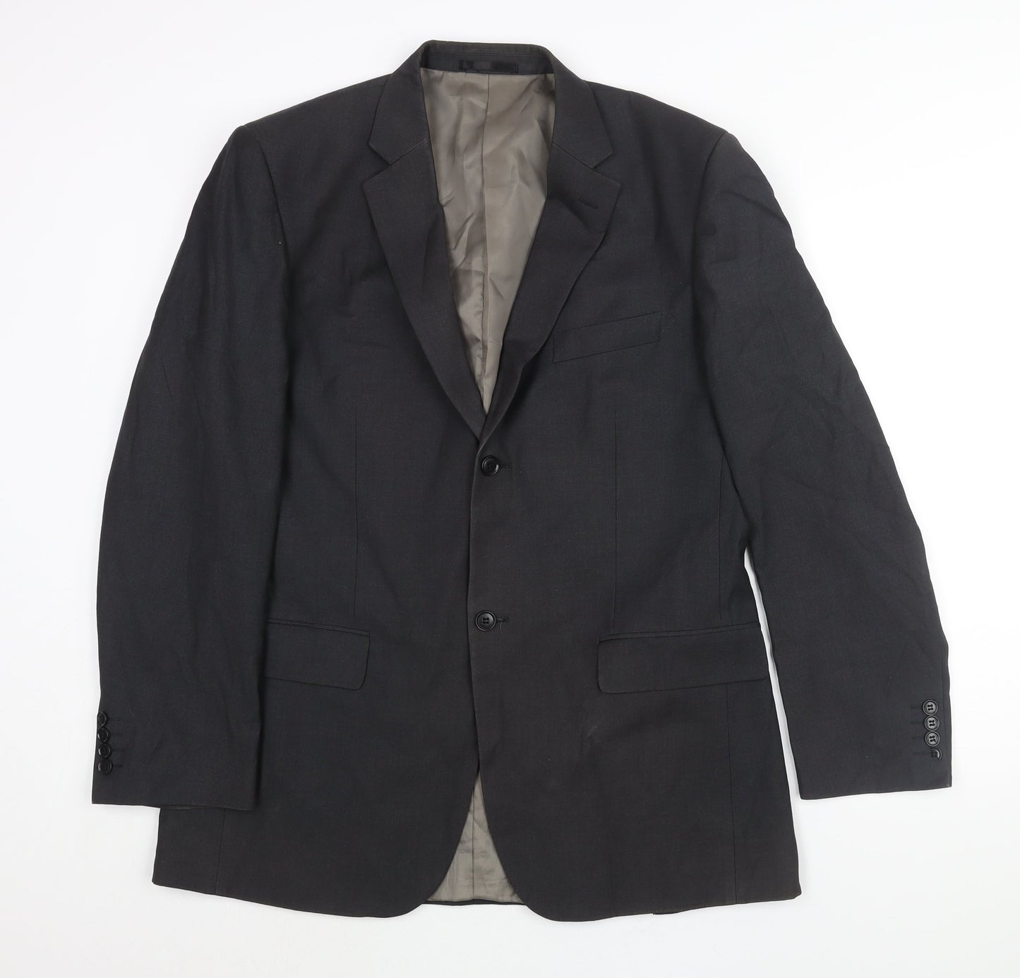Linea Mens Black Polyester Jacket Suit Jacket Size 42 Regular