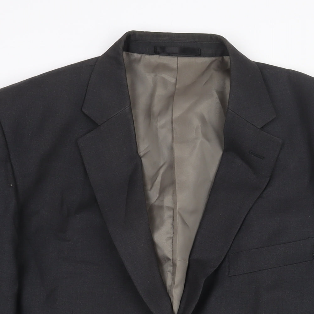 Linea Mens Black Polyester Jacket Suit Jacket Size 42 Regular