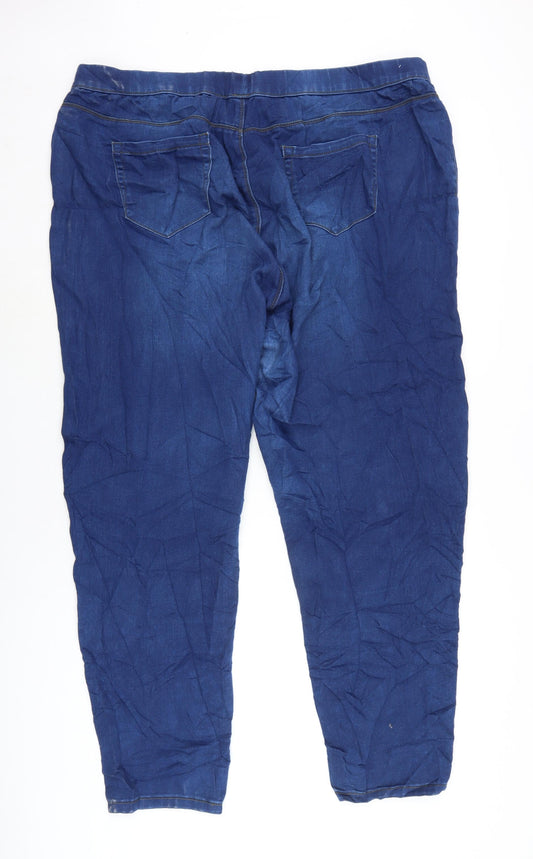 Denim365 Womens Blue Cotton Blend Jegging Jeans Size 22 L28 in Regular