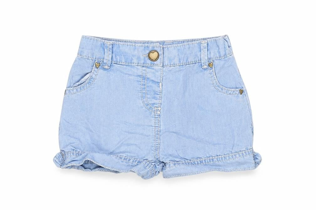 TU Girls Blue Polyester Capri Jeans Size 12-18 Months Snap