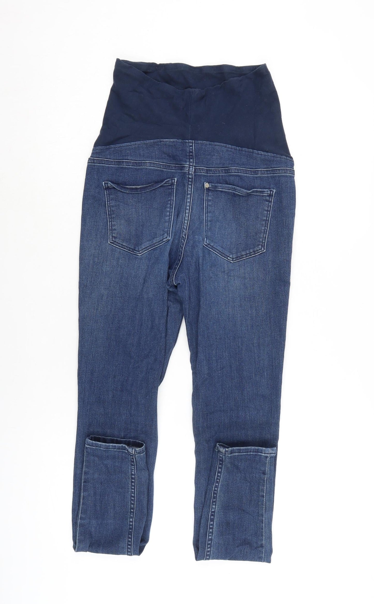 H&M Womens Blue Cotton Blend Mom Jeans Size S L29 in Regular