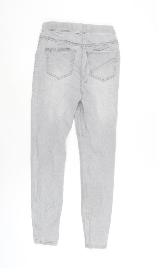 Papaya Womens Grey Cotton Blend Jegging Jeans Size 6 L25 in Regular