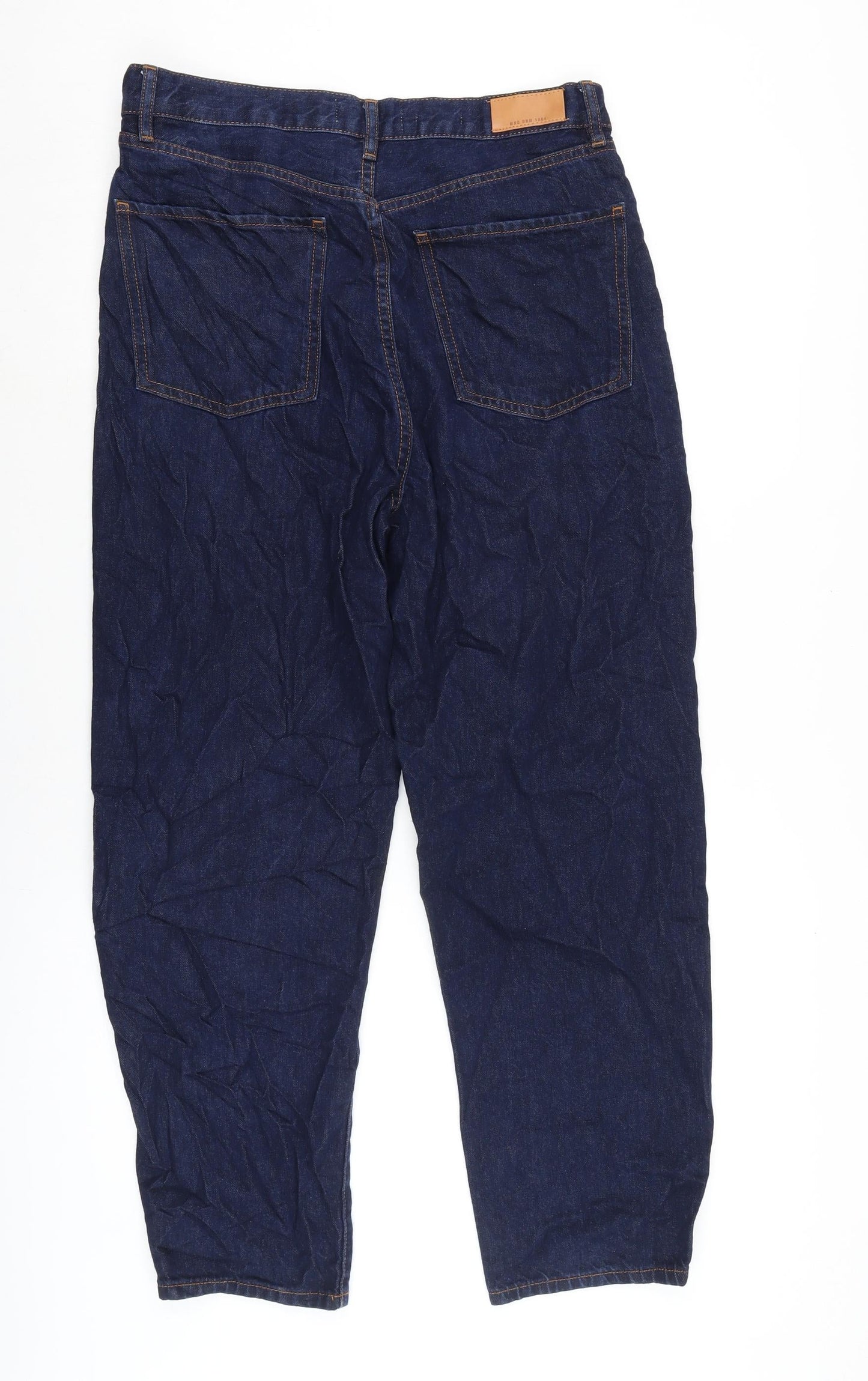 MNG Womens Blue Cotton Straight Jeans Size 12 L27 in Regular Zip