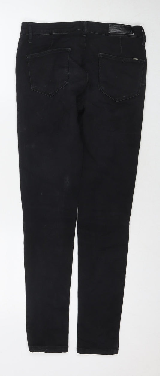 And Jeans Womens Black Cotton Skinny Jeans Size 8 L28 in Regular Zip