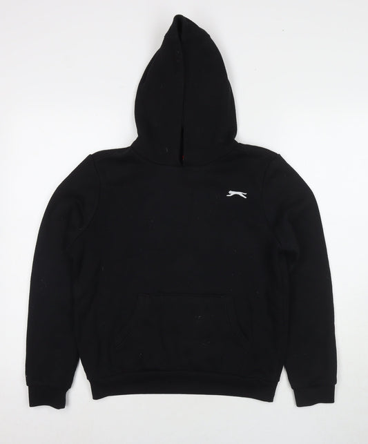 Slazenger Boys Black Polyester Pullover Hoodie Size 12 Years Pullover