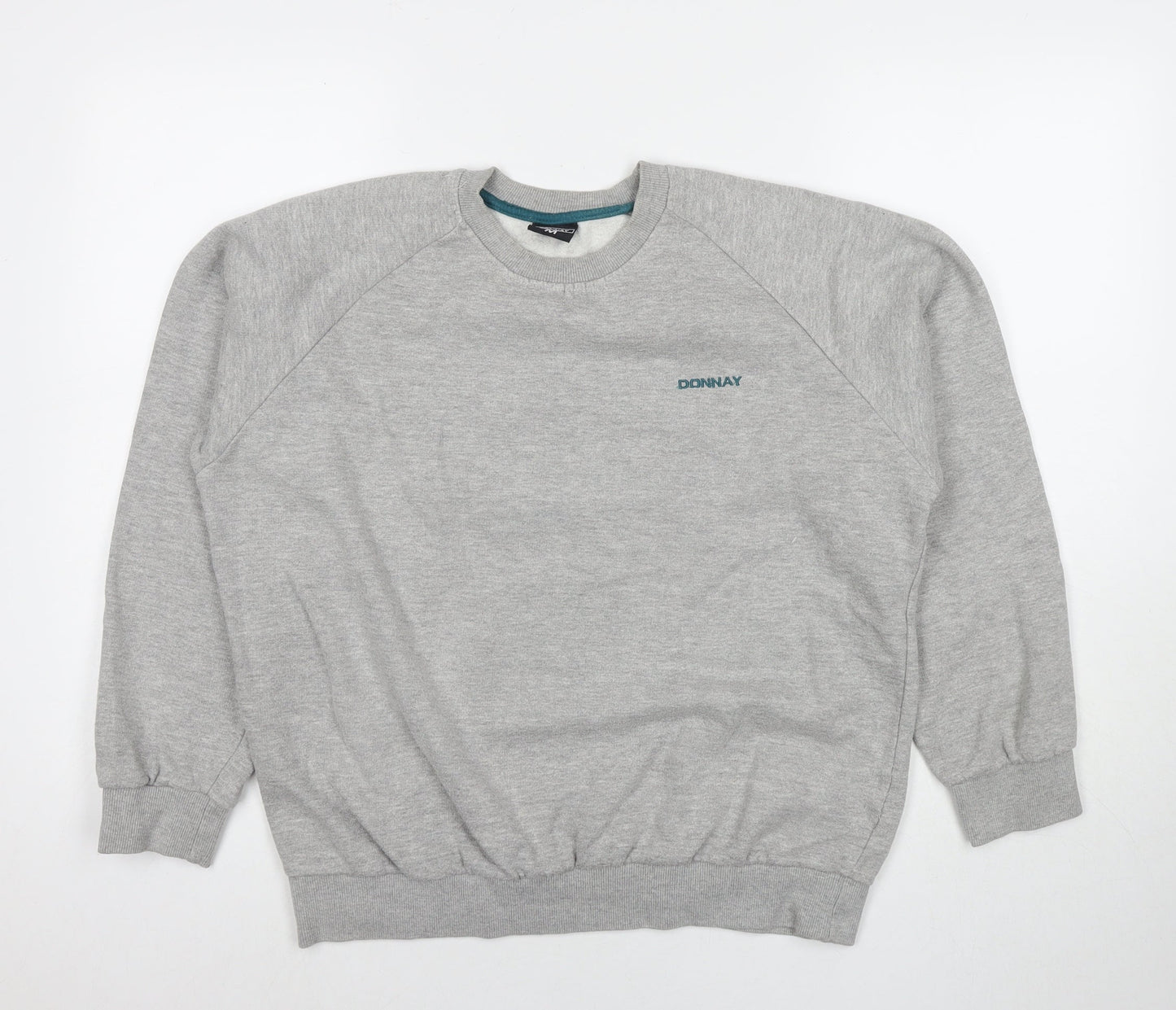 Donnay Mens Grey Cotton Pullover Sweatshirt Size M