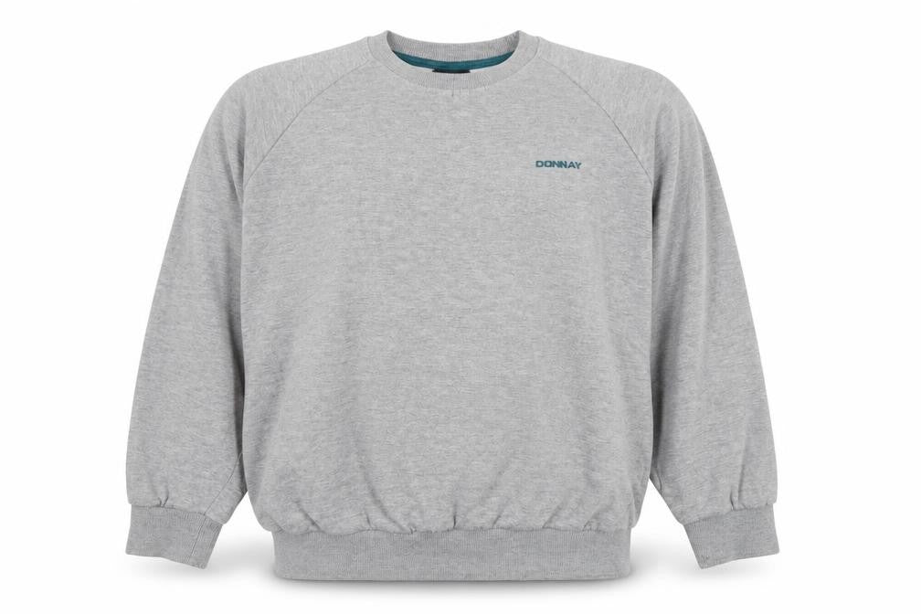 Mens UK M Regular Donnay Grey Pullover Sweatshirt