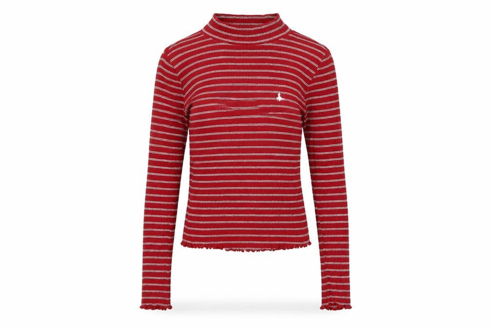 Womens UK Size 6 Jack Wills Red Cotton T-Shirt