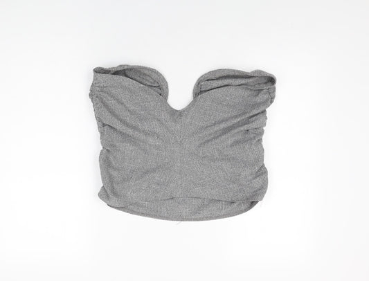 ASOS Womens Grey Viscose Basic T-Shirt Size 18 Off the Shoulder