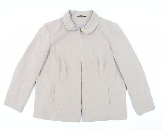 Bonmarché Womens Beige Jacket Size 24 Zip
