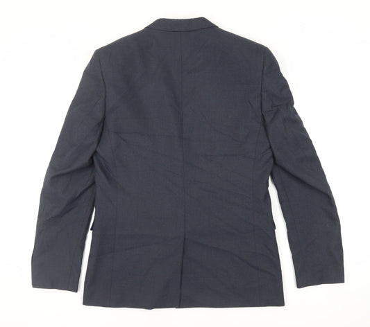 Marks and Spencer Mens Blue Polyester Jacket Suit Jacket Size 40 Regular