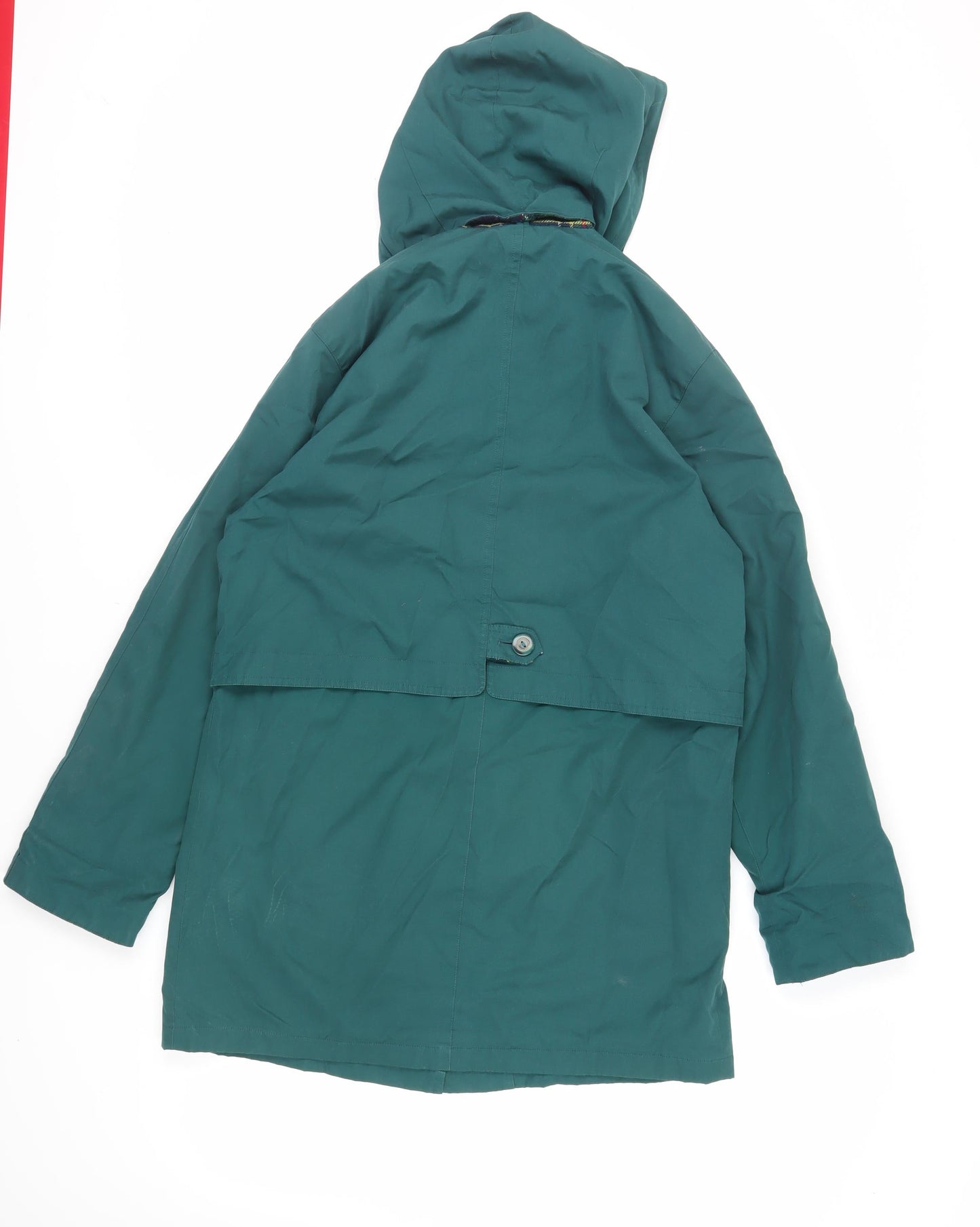 David Barry Womens Green Jacket Size 10 Button - Hooded