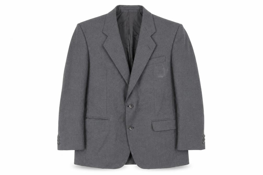 The Label Mens Grey Wool Jacket Suit Jacket Size 40 Regular
