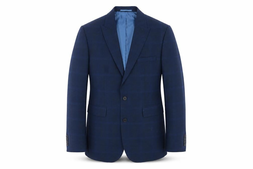 Mens 44 Chest Regular Moss 1851 Blue Two-Button