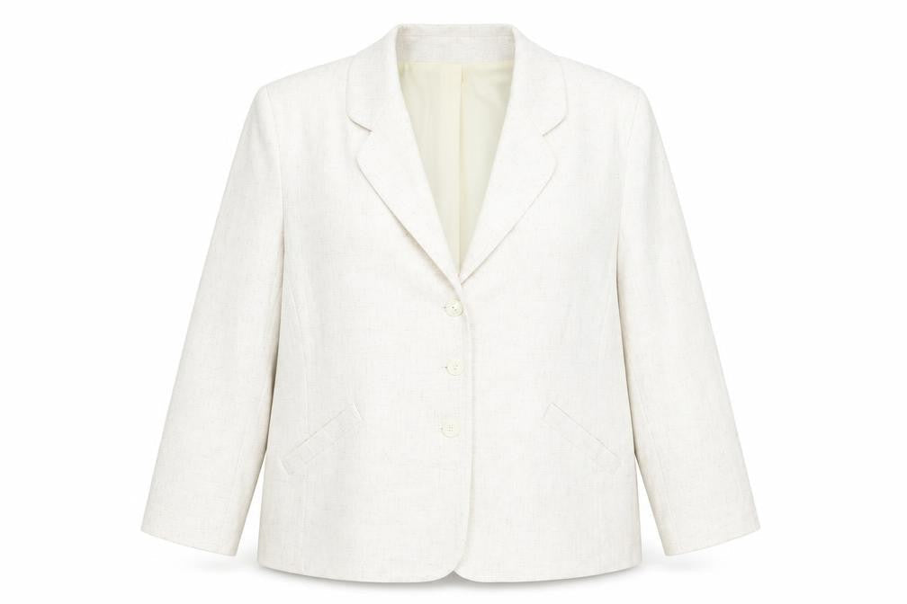 Canda Womens Ivory Jacket Blazer Size 18 Button