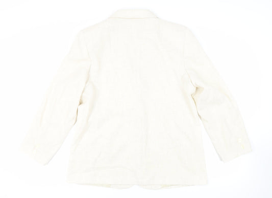 Canda Womens Ivory Jacket Blazer Size 18 Button