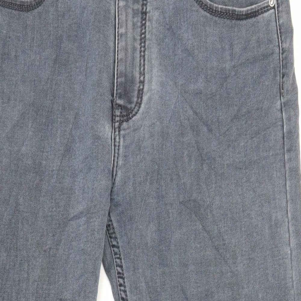 Pravo Womens Grey Cotton Cropped Jeans Size 32 in L25 in Regular Zip