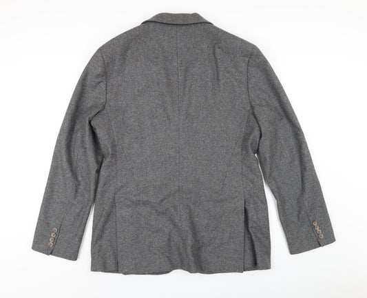 French Connection Mens Grey Wool Jacket Blazer Size 42 Regular