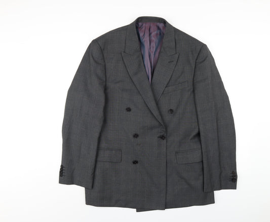 Marks and Spencer Mens Grey Wool Jacket Blazer Size 40 Regular