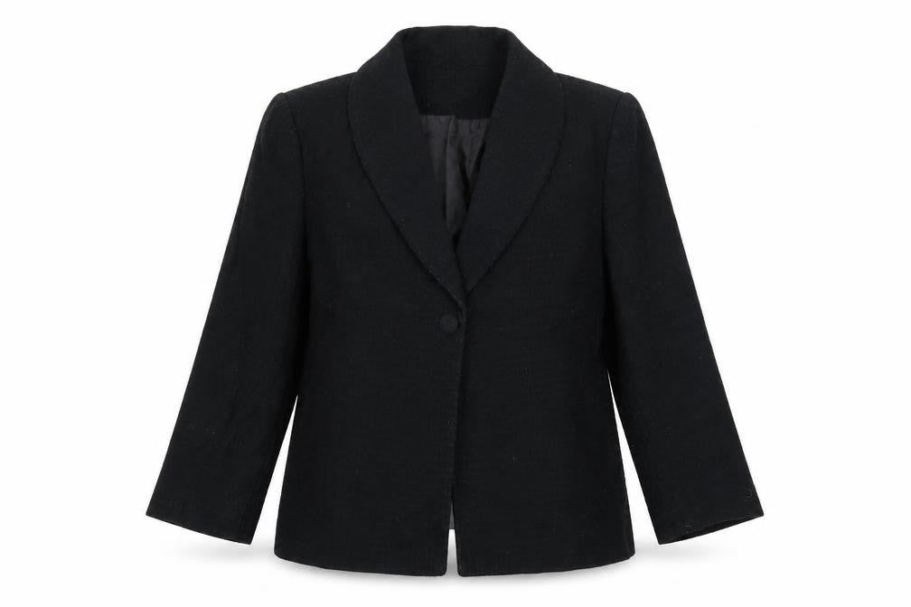 H&M Womens Black Jacket Blazer Size 12 Button