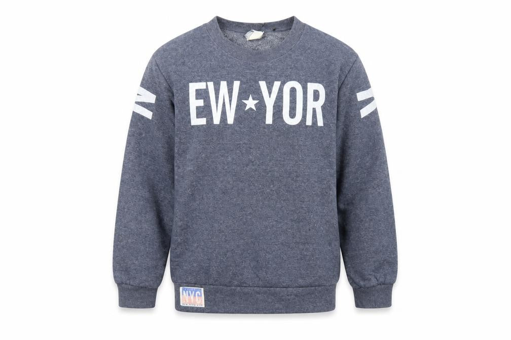 Perfect Dash Boys Blue Cotton Pullover Sweatshirt Size 11 Years Pullover