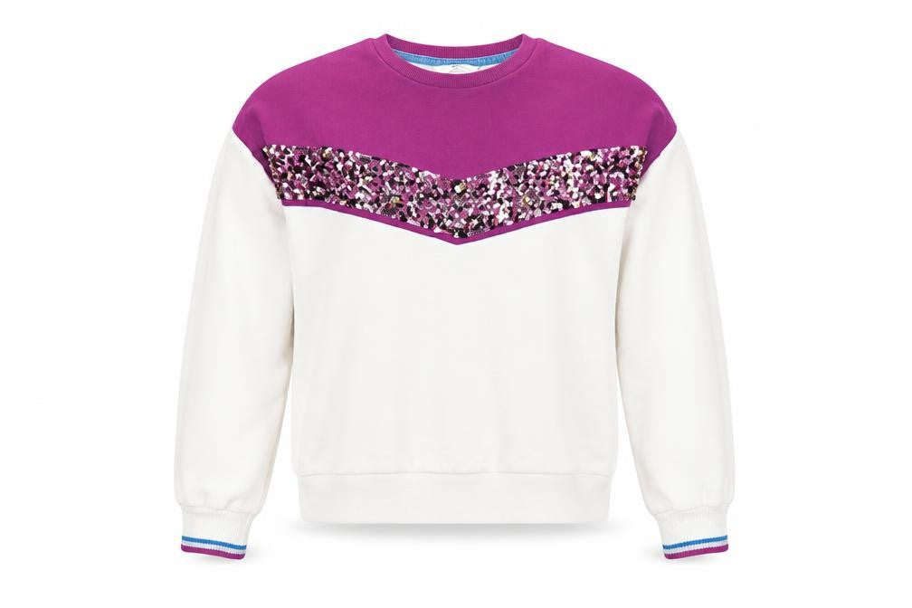 Marks and Spencer Girls White Cotton Pullover Sweatshirt Size 11-12 Years Pullover