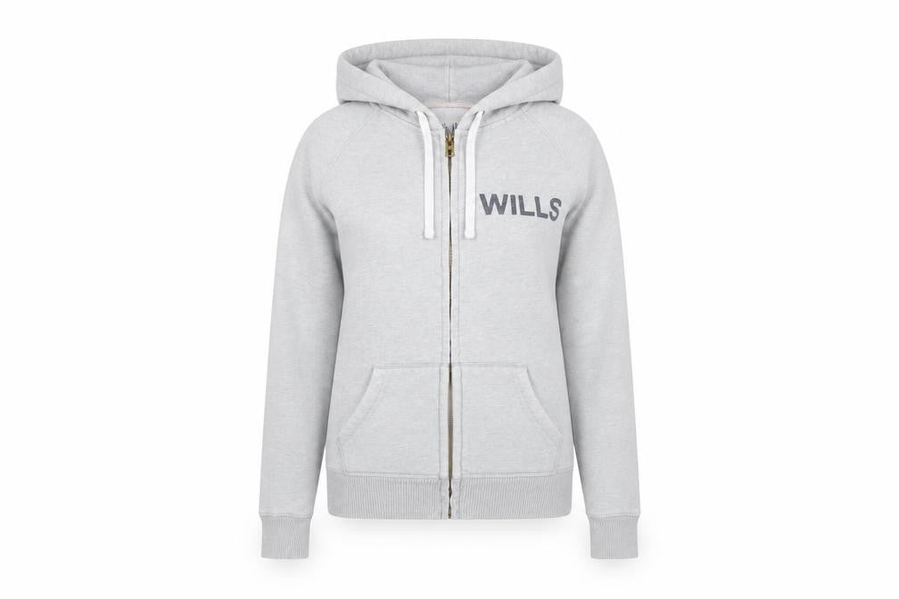 Womens UK 10 Regular Jack Wills Grey Full Zip Hoodie