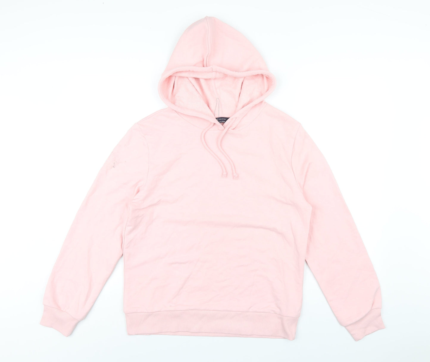 Marks and Spencer Womens Pink Cotton Pullover Hoodie Size 10 Pullover