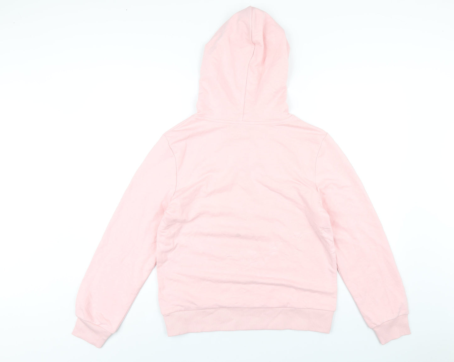 Marks and Spencer Womens Pink Cotton Pullover Hoodie Size 10 Pullover