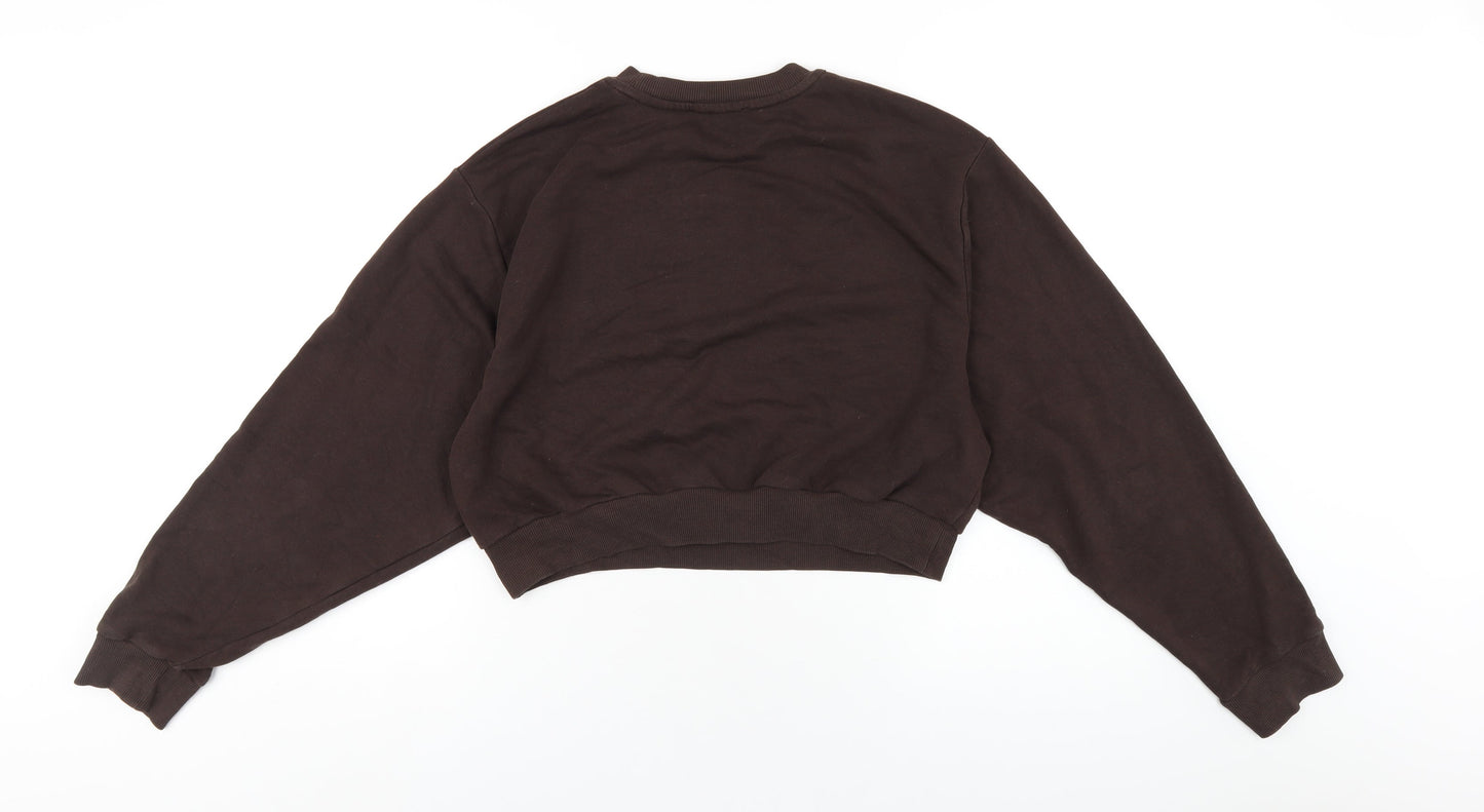 Very Womens Brown Cotton Pullover Hoodie Size 12 Pullover
