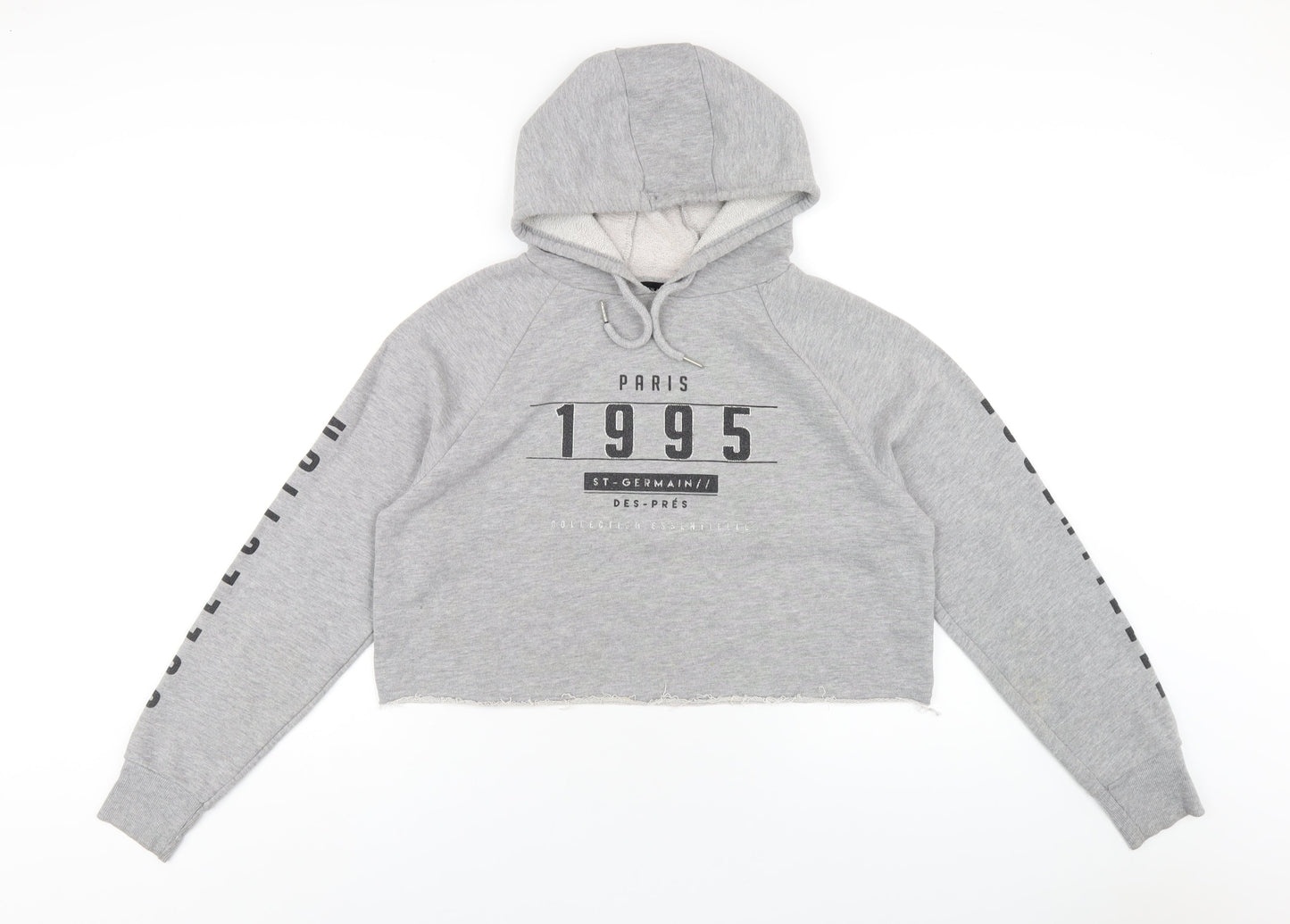 New Look Womens Grey Polyester Pullover Hoodie Size 14 Pullover