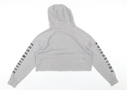New Look Womens Grey Polyester Pullover Hoodie Size 14 Pullover