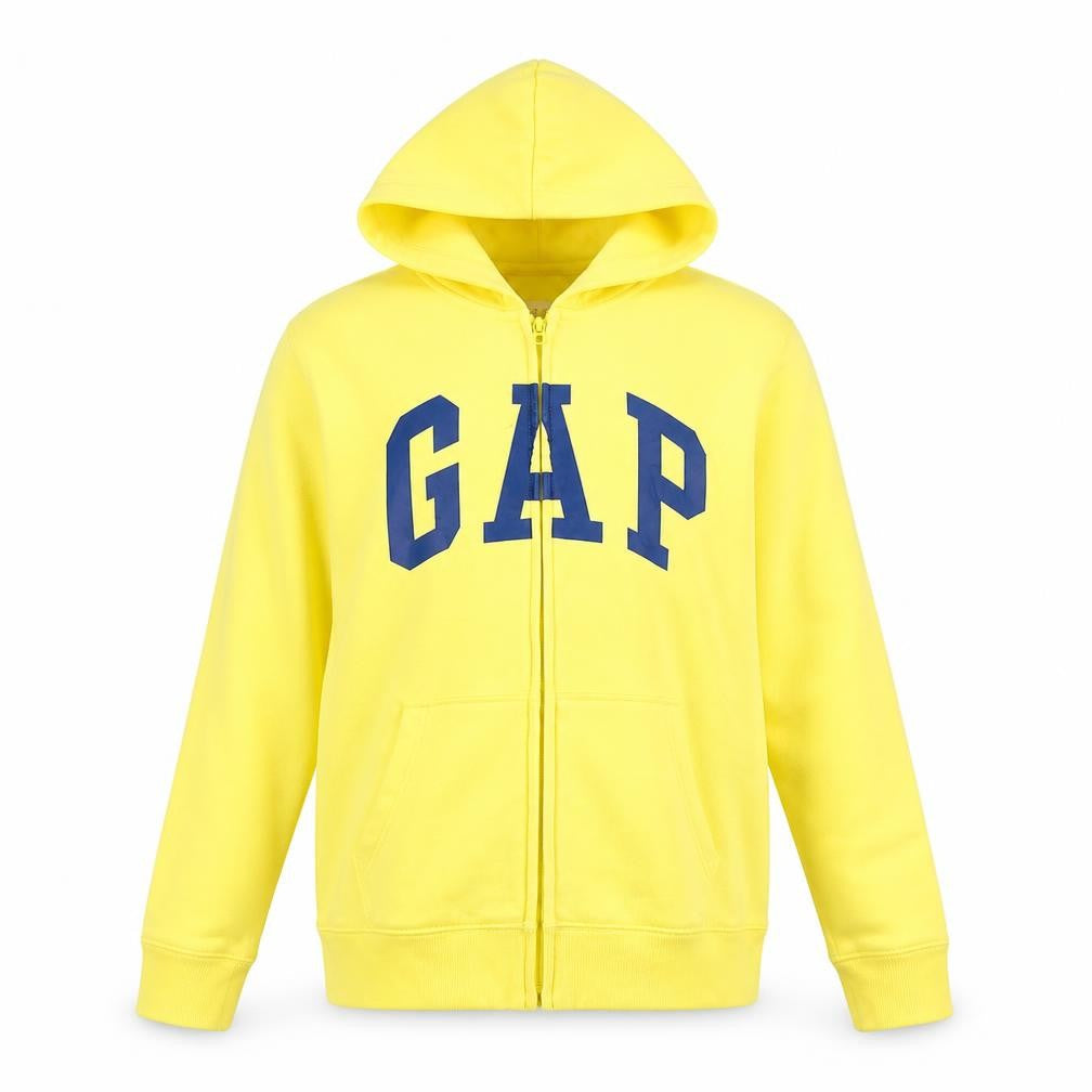 Gap Boys Yellow Cotton Full Zip Hoodie Size 2XL Zip