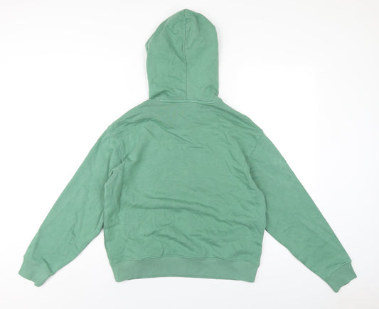 Marks and Spencer Womens Green Cotton Pullover Hoodie Size XS Pullover