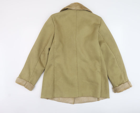 Marks and Spencer Womens Green Jacket Size 10 Snap