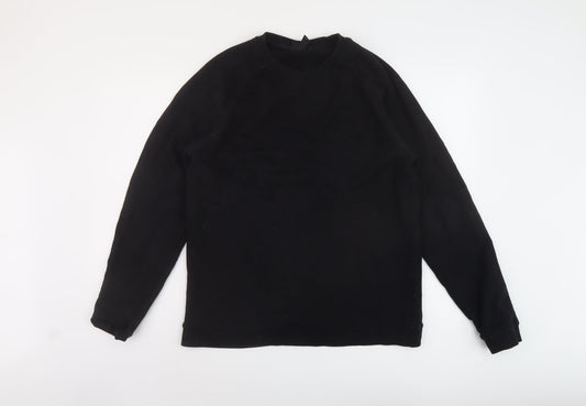 H&M Mens Black Cotton Pullover Sweatshirt Size M