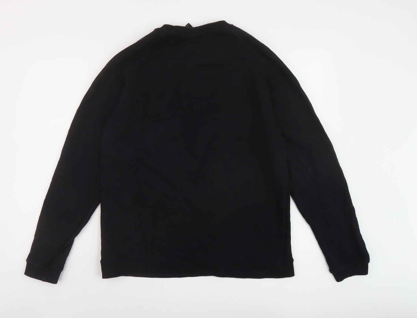 H&M Mens Black Cotton Pullover Sweatshirt Size M