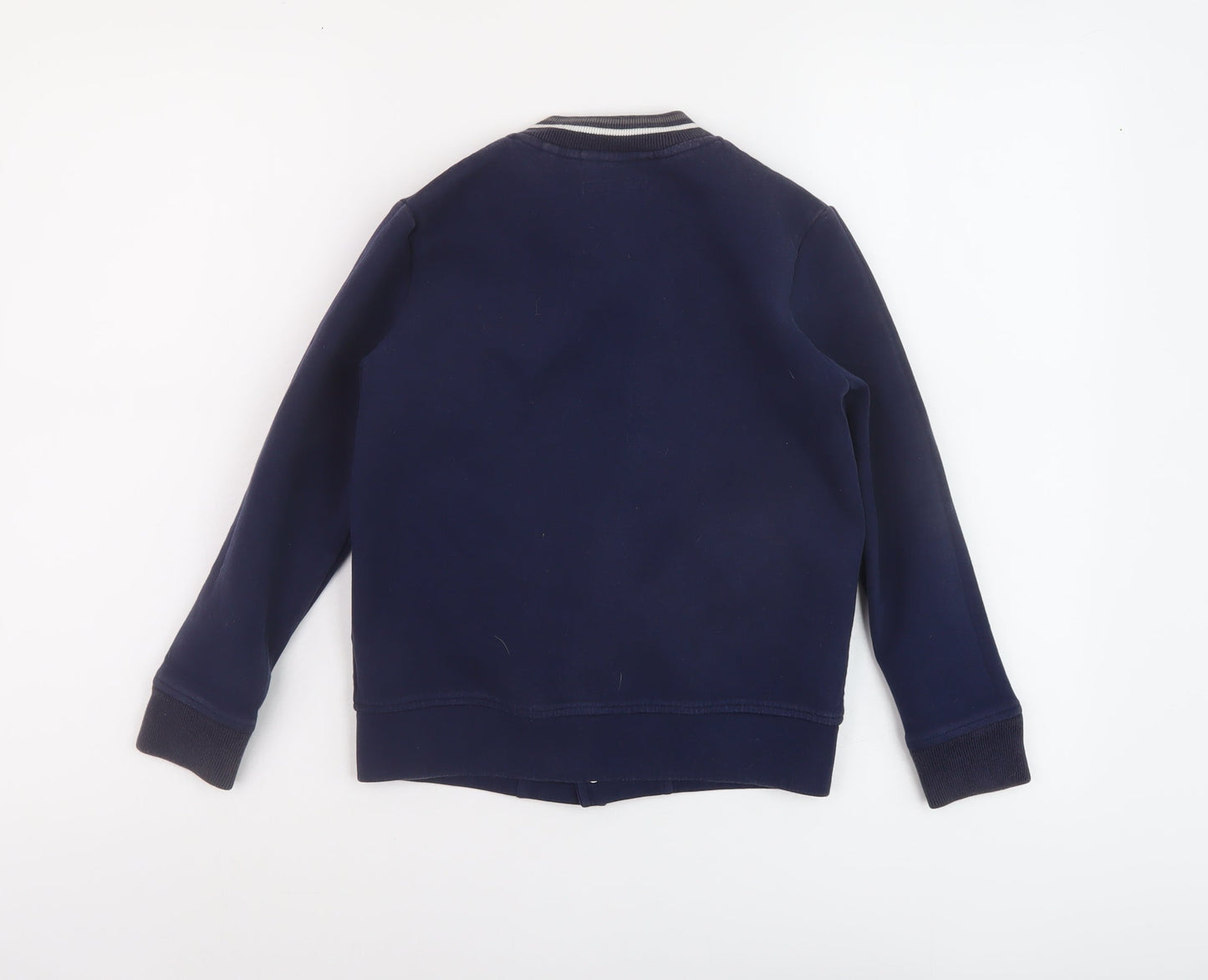 NEXT Boys Blue Bomber Jacket Jacket Size 8 Years Snap
