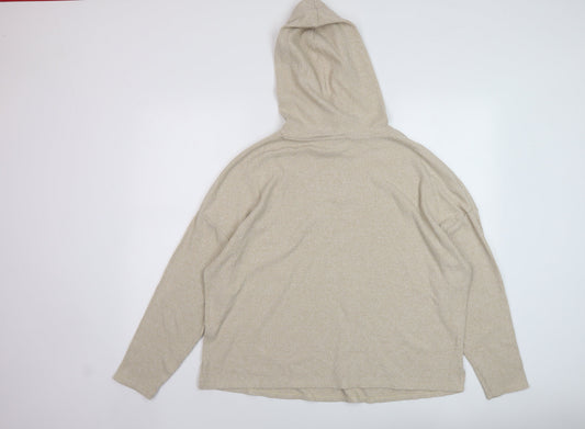 Very Womens Beige Polyester Pullover Hoodie Size 20 Pullover