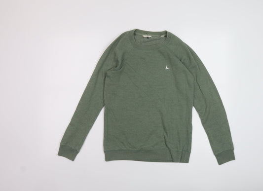 Jack Wills Womens Green Cotton Pullover Sweatshirt Size 8 Pullover