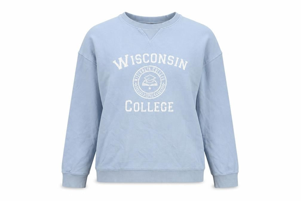 M&Co Girls Blue Cotton Pullover Sweatshirt Size 13 Years Pullover