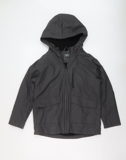Zara Boys Grey Rain Coat Coat Size 10 Years Zip