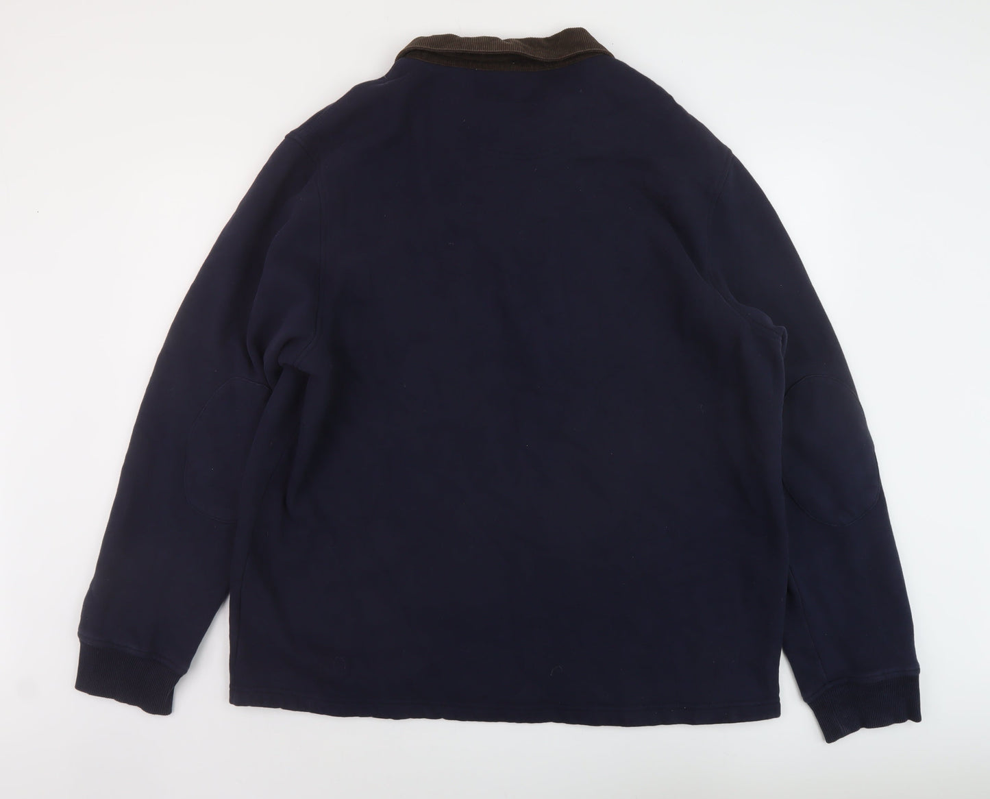 Blue Harbour Mens Blue Cotton Pullover Sweatshirt Size 2XL