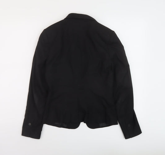 H&M Womens Black Jacket Size 8 Button