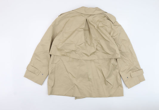 Marks and Spencer Womens Beige Jacket Size 16 Button